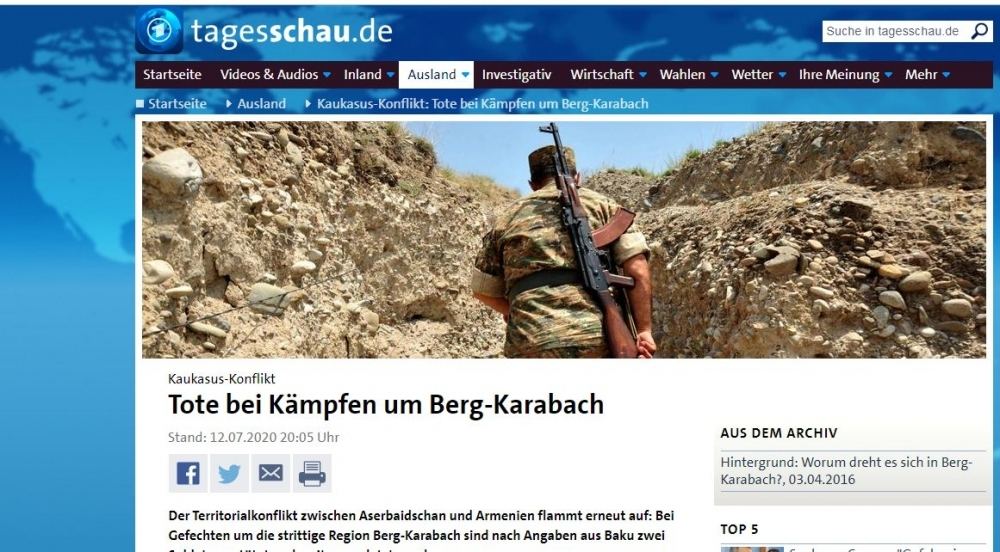 Xarici KİV-lər Ermənistanın hərbi təxribatını geniş işıqlandırır (FOTO)