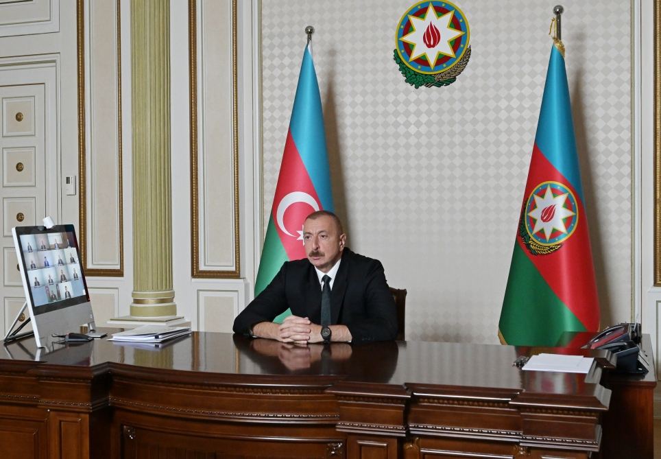 Prezident İlham Əliyevin yanında su təsərrüfatının vəziyyətinə həsr olunmuş videoformatda müşavirə keçirilib (FOTO/VİDEO) (YENİLƏNİB 2)