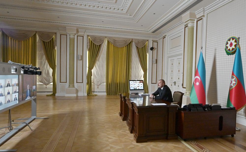 Prezident İlham Əliyevin yanında su təsərrüfatının vəziyyətinə həsr olunmuş videoformatda müşavirə keçirilib (FOTO/VİDEO) (YENİLƏNİB 2)