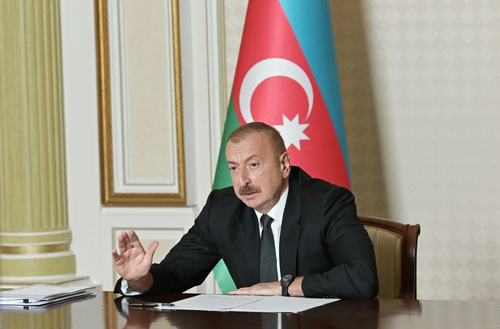 Prezident İlham Əliyevin yanında su təsərrüfatının vəziyyətinə həsr olunmuş videoformatda müşavirə keçirilib (FOTO/VİDEO) (YENİLƏNİB 2)