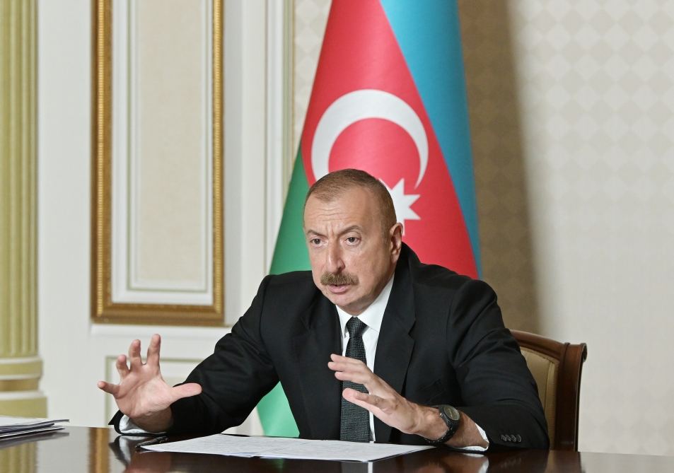 Prezident İlham Əliyevin yanında su təsərrüfatının vəziyyətinə həsr olunmuş videoformatda müşavirə keçirilib (FOTO/VİDEO) (YENİLƏNİB 2)
