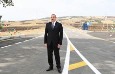 Prezident İlham Əliyev İsmayıllıda Təzəkənd-Ağbulaq-Qoşakənd avtomobil yolunun yenidənqurmadan sonra açılışında iştirak edib (FOTO) (YENİLƏNİB)