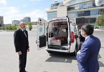 Prezident İlham Əliyevin tapşırığı ilə ölkəmizə yeni təcili tibbi yardım avtomobilləri gətirilib (FOTO) (YENİLƏNİB)