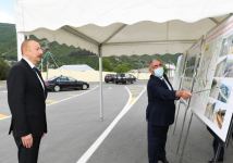 Prezident İlham Əliyev Şəkidə Qoxmuq-Baltalı-Babaratma-Qaradağlı-Qudula-Daşüz avtomobil yolunun açılışında iştirak edib (FOTO) (YENİLƏNİB)