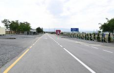 Prezident İlham Əliyev Şəkidə Qoxmuq-Baltalı-Babaratma-Qaradağlı-Qudula-Daşüz avtomobil yolunun açılışında iştirak edib (FOTO) (YENİLƏNİB)
