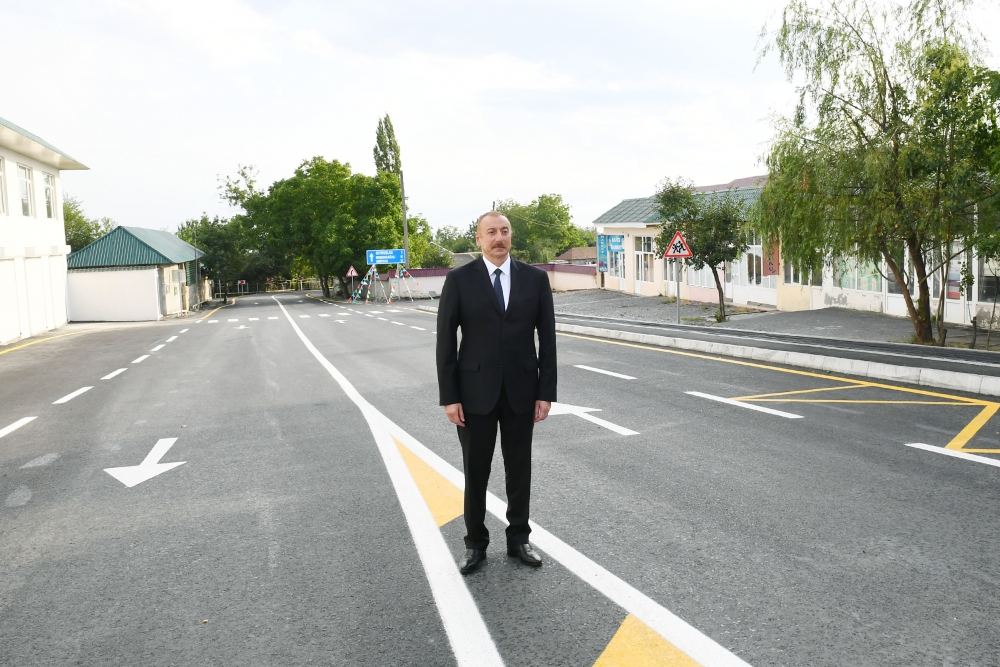 Prezident İlham Əliyev Əmirvan-Vəndam avtomobil yolunun açılışında iştirak edib (FOTO) (YENİLƏNİB)
