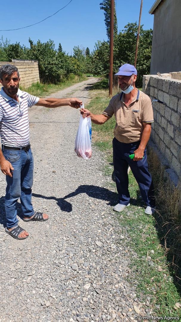 Deputat Sevil Mikayılovanın təşəbbüsü ilə Xudat sakinlərinə Qurban  sovqatları paylanılıb (FOTO)