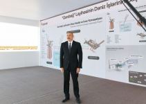 Prezident İlham Əliyev “Qarabağ” yatağının dayaq blokunun dənizə yola salınması mərasimində iştirak edib (FOTO/VİDEO) (YENİLƏNİB 2)