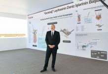 Prezident İlham Əliyev “Qarabağ” yatağının dayaq blokunun dənizə yola salınması mərasimində iştirak edib (FOTO/VİDEO) (YENİLƏNİB 2)