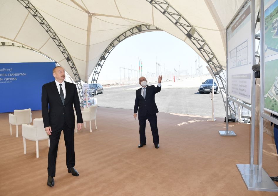 Prezident İlham Əliyev “Qobu” elektrik yarımstansiyasının tikintisi ilə tanış olub (FOTO) (YENİLƏNİB 2)