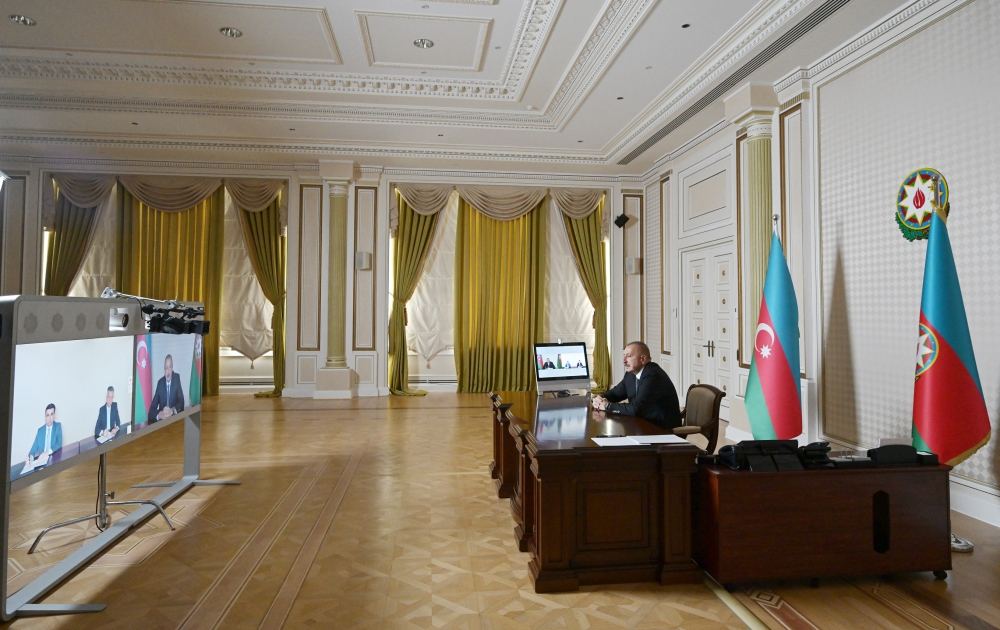 Prezident İlham Əliyev yeni təyin olunan icra başçılarını videoformatda qəbul edib (FOTO/VİDEO) (YENİLƏNİB)