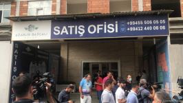 Bakıda aşan kran 5 avtomobili yararsız hala salıb - FOTO