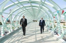 Prezident İlham Əliyev Mərdəkan-Zuğulba avtomobil yolunda yerüstü piyada keçidinin açılışında iştirak edib  (FOTO) (YENİLƏNİB)