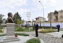 Prezident İlham Əliyev Əmircan qəsəbəsində parkda yaradılan şəraitlə tanış olub (FOTO) (YENİLƏNİB)