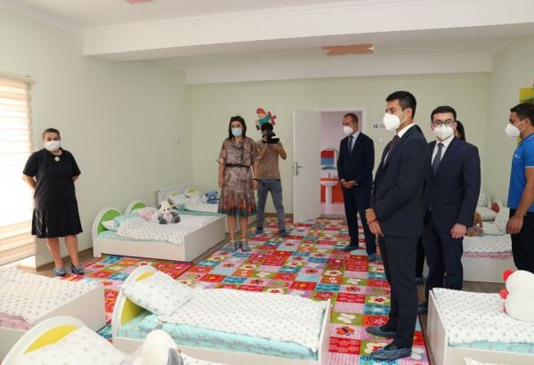 Heydər Əliyev Fondu tərəfindən Bakının Xəzər rayonunda inşa edilmiş uşaq bağçalarının açılışı olub (FOTO)