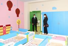 Birinci vitse-prezident Mehriban Əliyeva Şağan qəsəbəsində yeni uşaq bağçasının istifadəyə verilməsi tədbirində iştirak edib (FOTO)