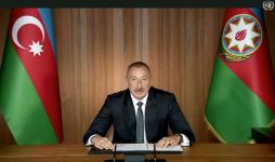 Prezident İlham Əliyev BMT Baş Assambleyasının 75-ci sessiyasının ümumi debatlarında videoformatda çıxış edib (FOTO)