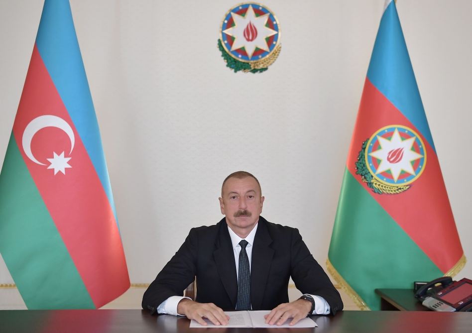 Prezident İlham Əliyev “COVID-19 dövrü və sonrakı dönəmdə Dayanıqlı İnkişaf Məqsədlərinin 2030-cu il Gündəliyinin maliyyələşdirilməsi” mövzusunda dövlət və hökumət başçılarının toplantısında videoformatda çıxış edib (FOTO/VİDEO)