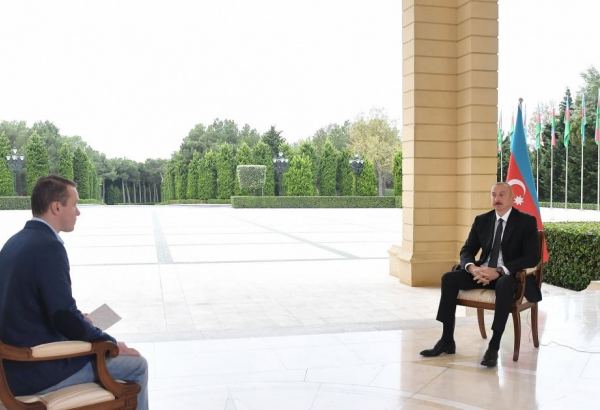 Zəfər xronikası. 6 oktyabr 2020-ci il: Prezident İlham Əliyev Rusiyanın “Pervıy Kanal” televiziyasına müsahibə verib (FOTO/VİDEO)