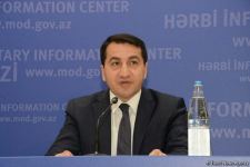 Ermənistan hazırda da atəşkəsi kobud şəkildə pozaraq gərginliyi daha da artırır - Hikmət Hacıyev (FOTO)
