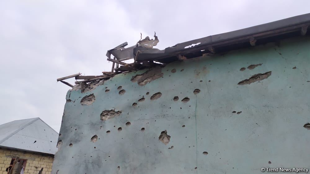 Ermənilər Ağdamın kəndlərini atəşə tutur, 3 evə mərmi düşüb (FOTO)