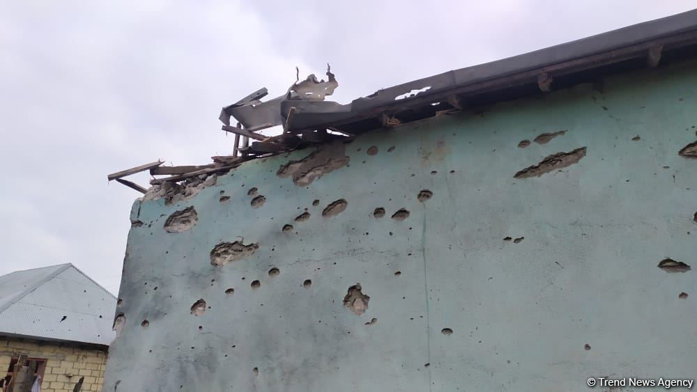 Ermənilər Ağdamın kəndlərini atəşə tutur, 3 evə mərmi düşüb (FOTO)