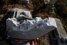 Ermənistan növbəti dəfə qəbiristanlığı atəşə tutdu (FOTO)
