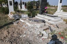 Ermənistan növbəti dəfə qəbiristanlığı atəşə tutdu (FOTO)