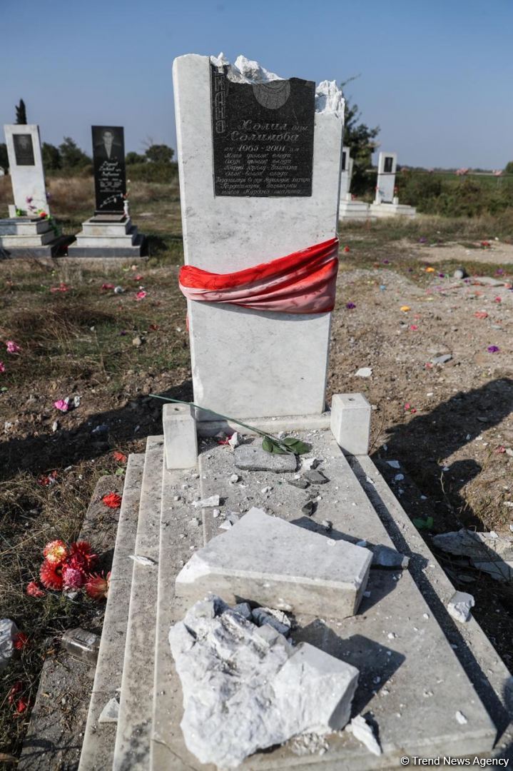 Ermənistan növbəti dəfə qəbiristanlığı atəşə tutdu (FOTO)