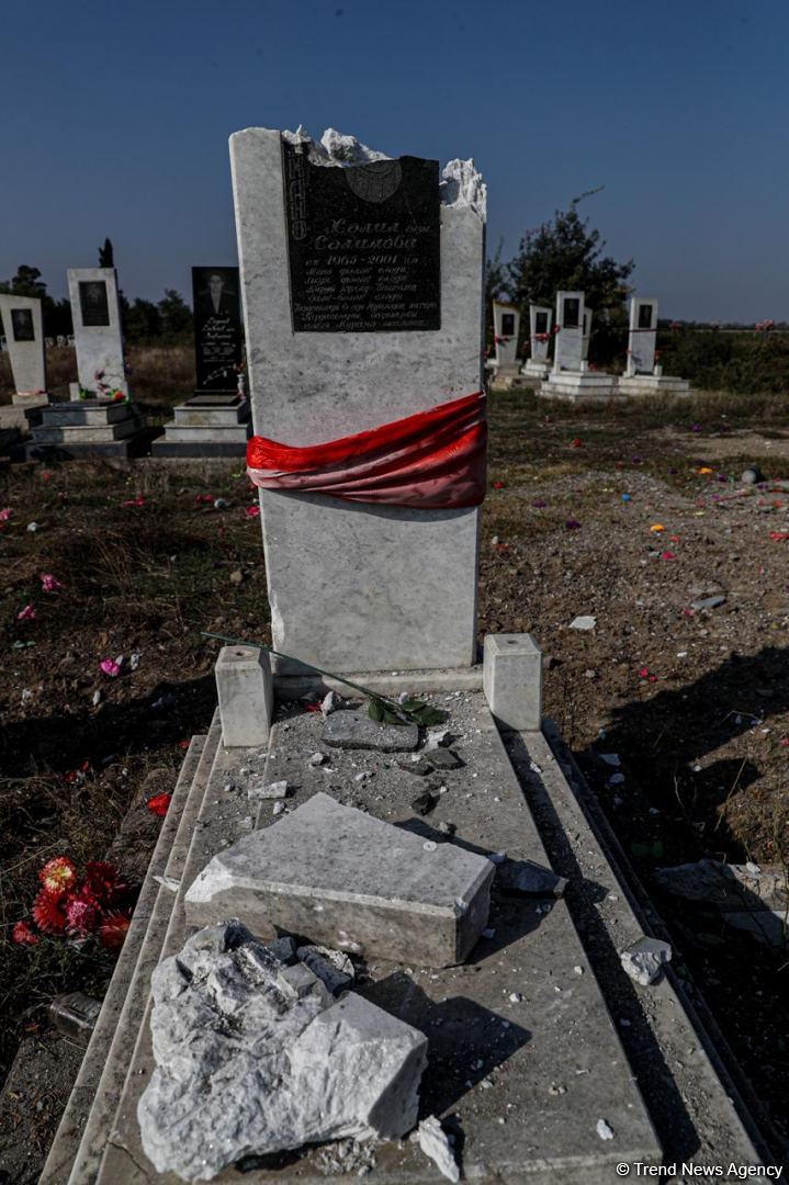 Ermənistan növbəti dəfə qəbiristanlığı atəşə tutdu (FOTO)