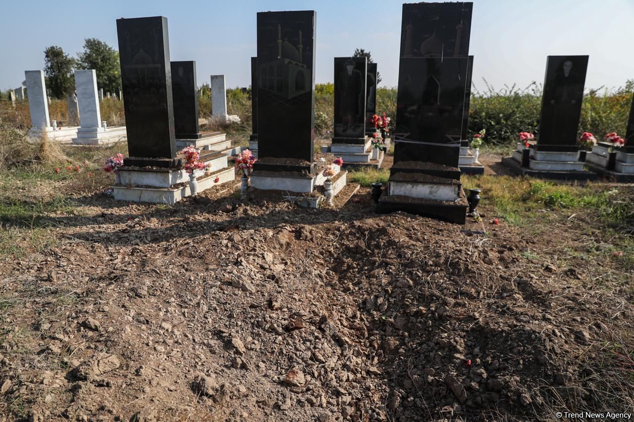 Ermənistan növbəti dəfə qəbiristanlığı atəşə tutdu (FOTO)