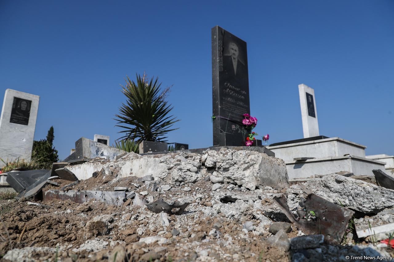 Ermənistan növbəti dəfə qəbiristanlığı atəşə tutdu (FOTO)