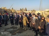 Hikmət Hacıyev və diplomatik korpusun nümayəndələri Gəncədə hadisə yerinə gəliblər (FOTO/VİDEO)