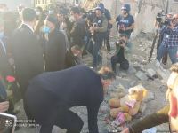 Hikmət Hacıyev və diplomatik korpusun nümayəndələri Gəncədə hadisə yerinə gəliblər (FOTO/VİDEO)