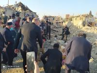 Hikmət Hacıyev və diplomatik korpusun nümayəndələri Gəncədə hadisə yerinə gəliblər (FOTO/VİDEO)