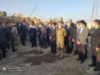 Hikmət Hacıyev və diplomatik korpusun nümayəndələri Gəncədə hadisə yerinə gəliblər (FOTO/VİDEO)