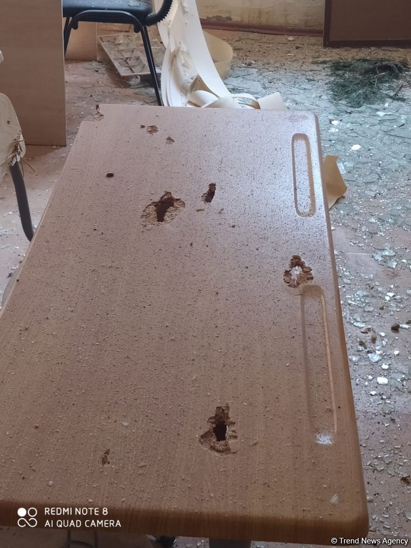 Ermənilər Tərtəri atəşə tutdu, orta məktəb dağıldı (FOTO)