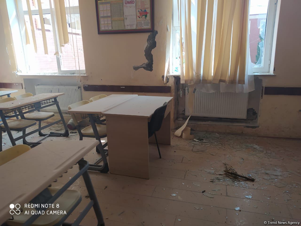 Ermənilər Tərtəri atəşə tutdu, orta məktəb dağıldı (FOTO)