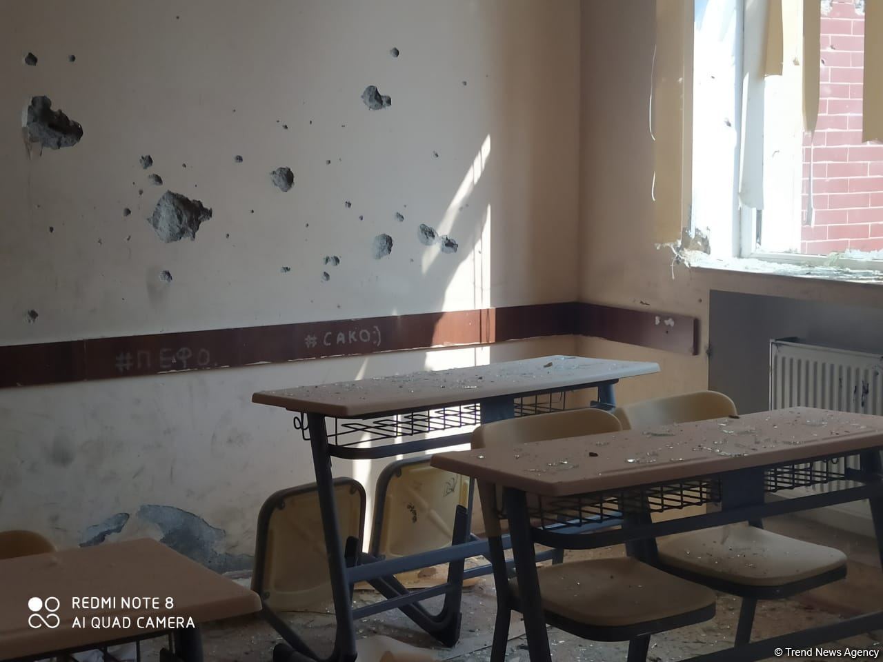 Ermənilər Tərtəri atəşə tutdu, orta məktəb dağıldı (FOTO)