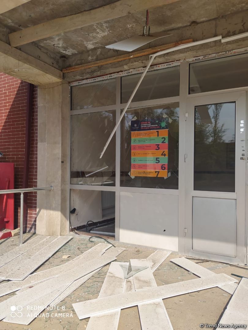 Ermənilər Tərtəri atəşə tutdu, orta məktəb dağıldı (FOTO)