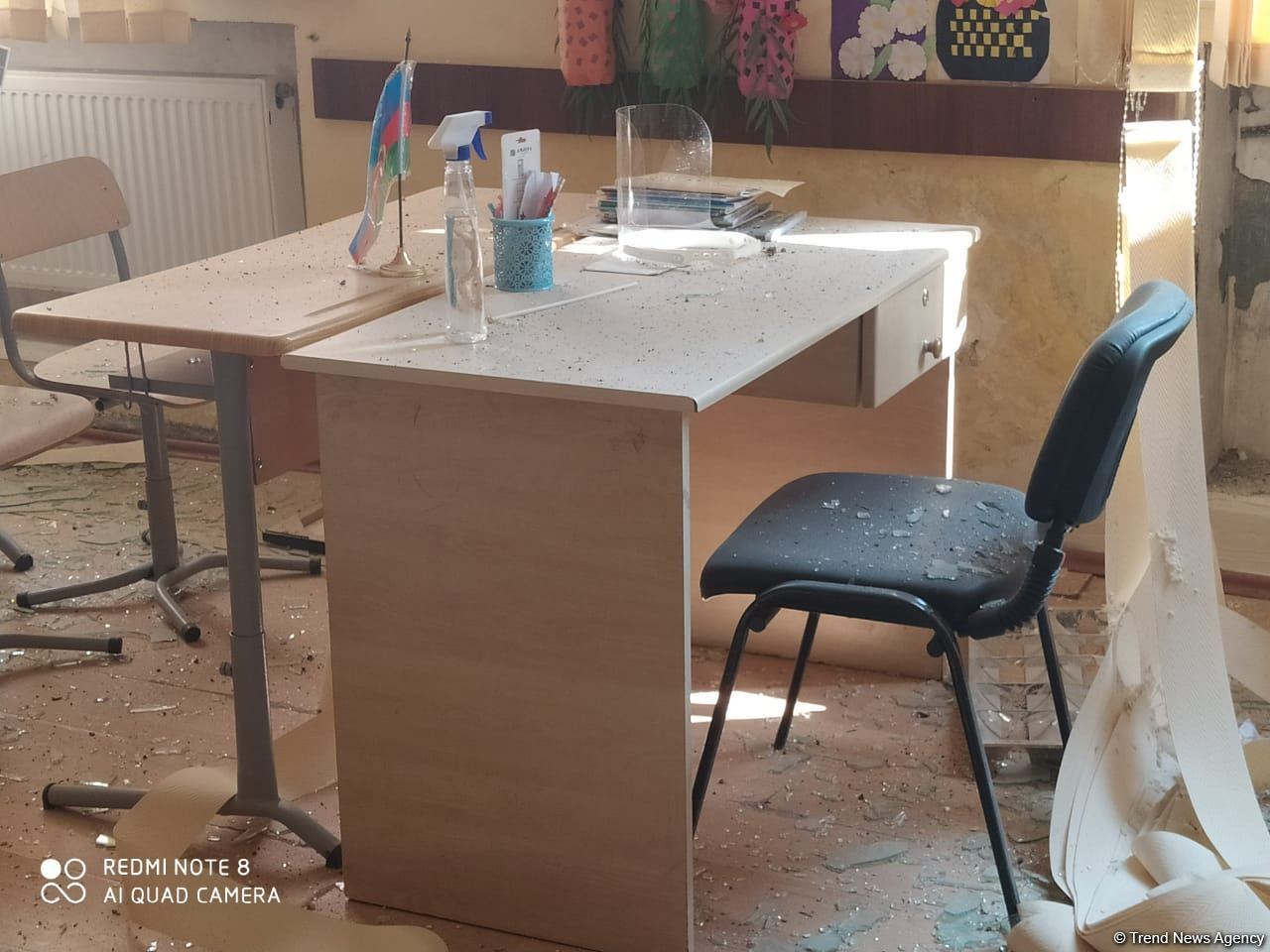 Ermənilər Tərtəri atəşə tutdu, orta məktəb dağıldı (FOTO)