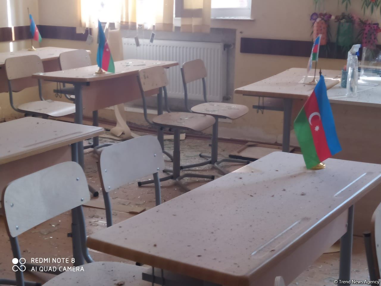 Ermənilər Tərtəri atəşə tutdu, orta məktəb dağıldı (FOTO)