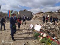 İsrailin səfiri Gəncədə terror baş verən ərazidə olub (FOTO)