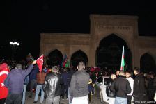 Bakı sakinləri səhərədək qələbəni qeyd etdilər (FOTO/VİDEO)