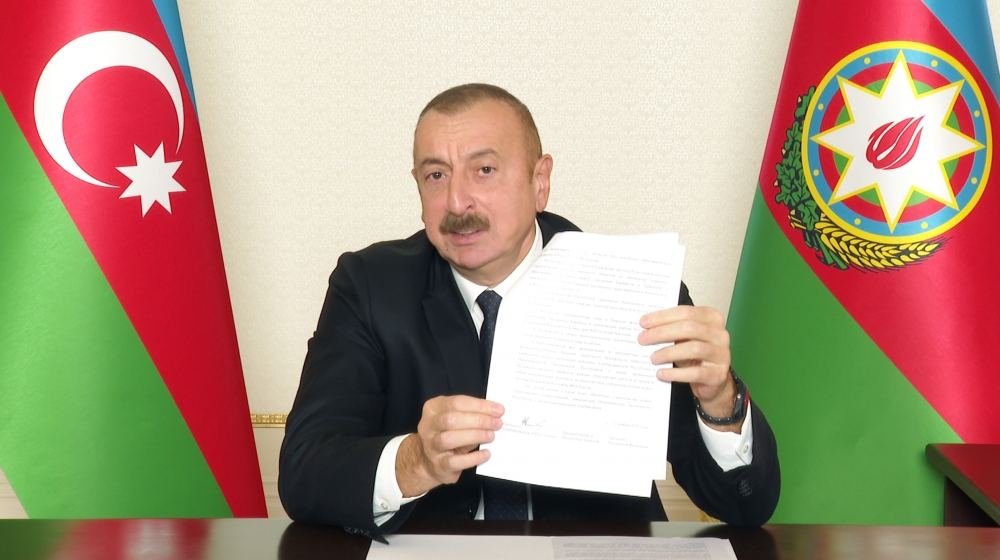 Zəfər xronikası. 10 noyabr 2020-ci il: Prezident İlham Əliyev xalqa müraciət edib (FOTO/VİDEO)