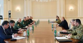 Prezident İlham Əliyev Rusiyanın müdafiə nazirinin başçılıq etdiyi nümayəndə heyətini qəbul edib (FOTO/VİDEO) (YENİLƏNİB)