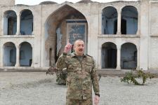 Prezident İlham Əliyev və birinci xanım Mehriban Əliyeva işğaldan azad edilmiş Ağdam şəhərində olublar (FOTO/VİDEO) (YENİLƏNİB-2)