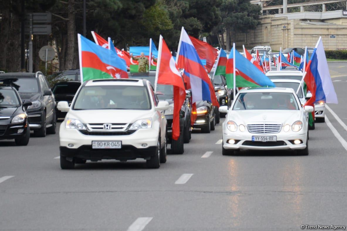 Kəlbəcərin işğaldan azad olunması münasibətilə yürüş keçirilir (FOTO)