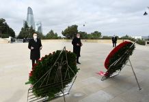 Prezident İlham Əliyev və Rəcəb Tayyib Ərdoğan Şəhidlər Xiyabanını ziyarət ediblər (YENİLƏNİB) (FOTO/VİDEO)