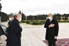 Türkiyə Prezidenti Rəcəb Tayyib Ərdoğanın rəsmi qarşılanma mərasimi olub (FOTO/VİDEO)